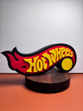 Hot Wheels Themed LED Lamp Light Box Neon Sign 3D Printed Decor