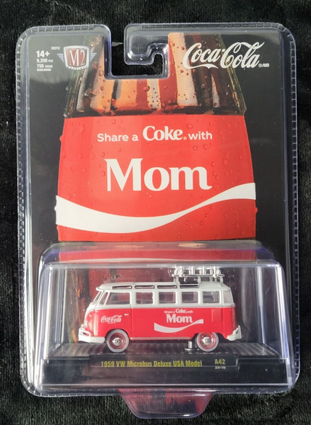 M2 Machines Coca Cola Share A Coke With Mom 1959 VW Microbus Deluxe Mint