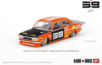 Kaido House x MiniGT Model 1:64 Diecast Datsun 510 Pro Street SK510 (Orange)