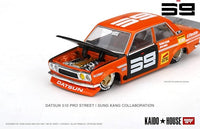 Kaido House x MiniGT Model 1:64 Diecast Datsun 510 Pro Street SK510 (Orange)