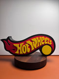 Hot Wheels Themed LED Lamp Light Box Neon Sign 3D Printed Decor