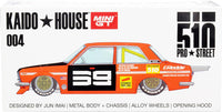 Kaido House x MiniGT Model 1:64 Diecast Datsun 510 Pro Street SK510 (Orange)