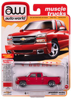 2024 Auto World 2006 Chevy Silverado SS Truck Extended Cab w/Fleetside Bed (Red&Silver) Lot of 2