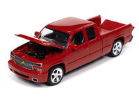 2024 Auto World 2006 Chevy Silverado SS Truck Extended Cab w/Fleetside Bed (Red&Silver) Lot of 2