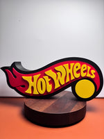 Hot Wheels Themed LED Lamp Light Box Neon Sign 3D Printed Decor